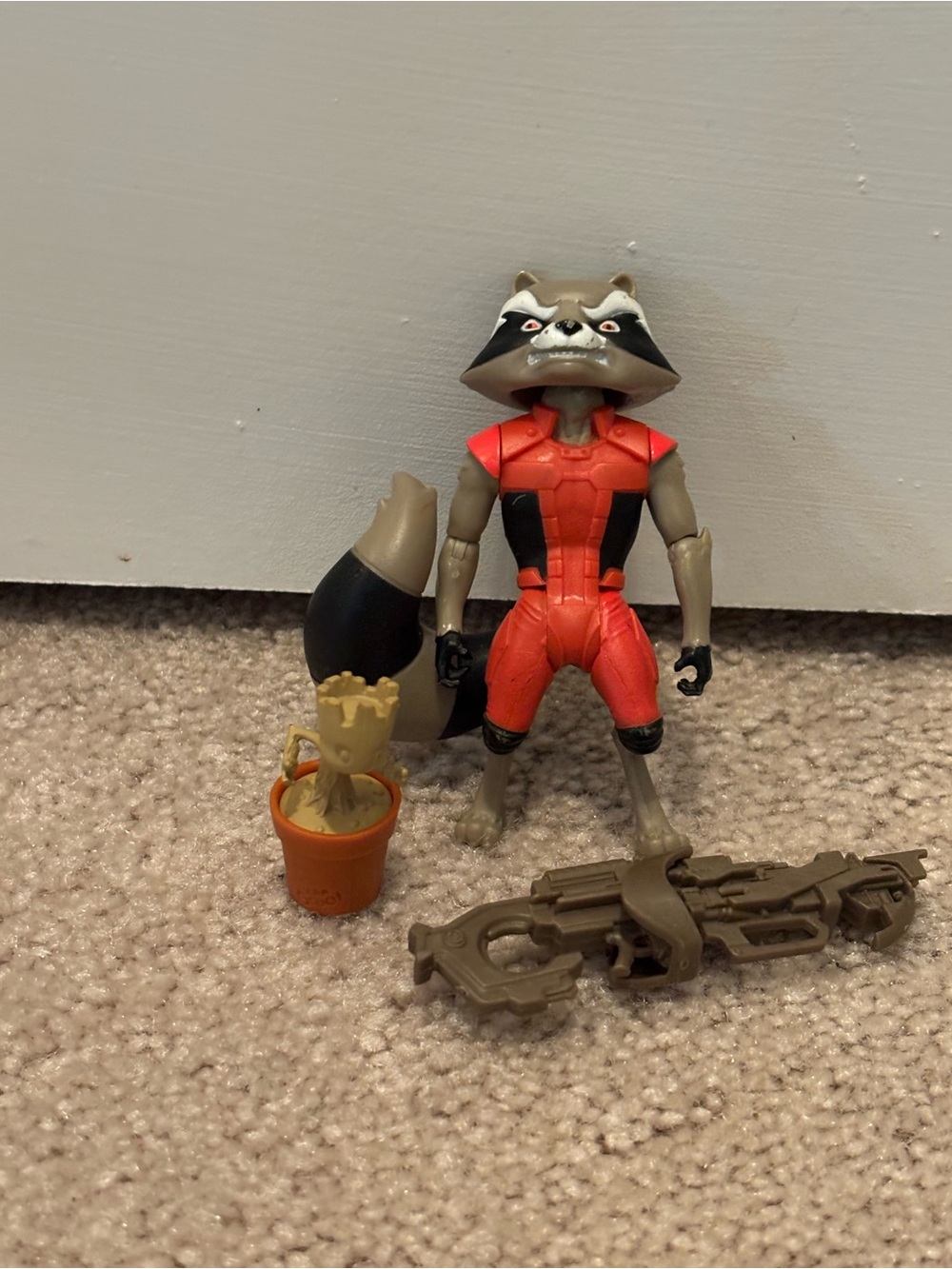 Guardians of the Galaxy Rocket Raccoon Action Figure Baby Groot Accessory Marvel